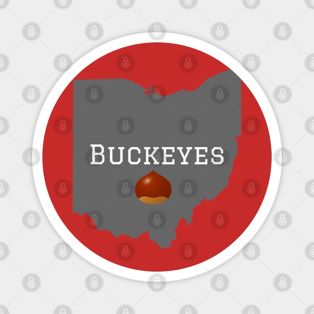 Buckeyes Columbus Ohio Nut Magnet by CityTeeDesigns